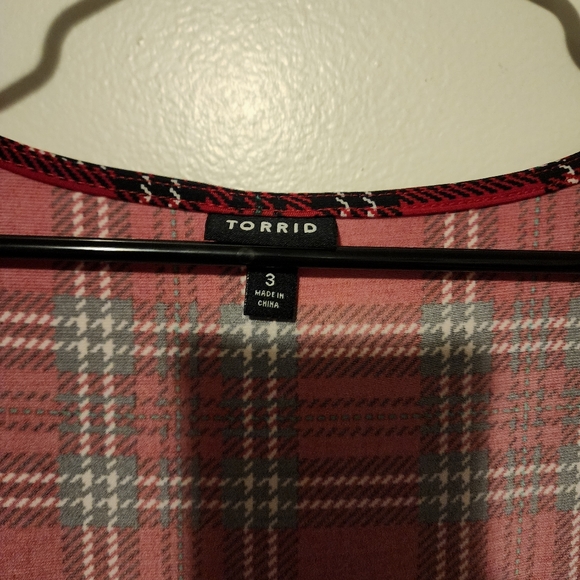 Torrid retro plaid top 3x - Picture 3 of 4